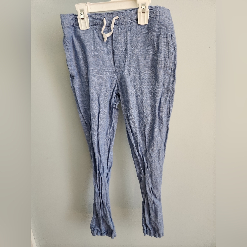 Janie And Jack Linen Light Blue Pants